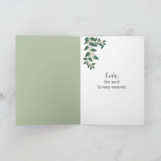 51st Wedding Anniversary Wine and Ivy カード (内部)