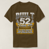 52おもしろい番目の誕生日シャツのヴィンテージ構築52年 Tシャツ (デザイン正面)