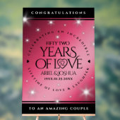 52エレガントnd Star Rubyの結婚記念日 アクリルサイン (ニュートラル)