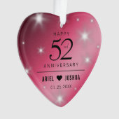52エレガントnd Star Rubyの結婚記念日 オーナメント (正面)