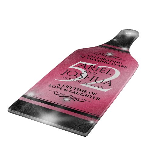 52エレガントnd Star Rubyの結婚記念日 カッティングボード (角)