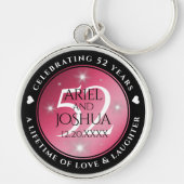 52エレガントnd Star Rubyの結婚記念日 キーホルダー (正面)