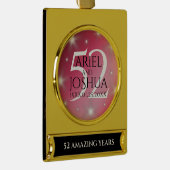 52エレガントnd Star Rubyの結婚記念日 ゴールドプレートバナーオーナメント (右)