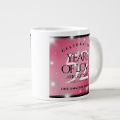 52エレガントnd Star Rubyの結婚記念日 ジャンボコーヒーマグカップ (正面右)