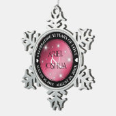 52エレガントnd Star Rubyの結婚記念日 スノーフレークピューターオーナメント (右)