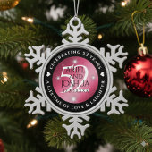 52エレガントnd Star Rubyの結婚記念日 スノーフレークピューターオーナメント