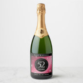 52エレガントnd Star Rubyの結婚記念日 スパークリングワインラベル (正面)