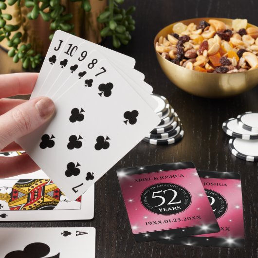 52エレガントnd Star Rubyの結婚記念日 トランプ (インサイチュ)