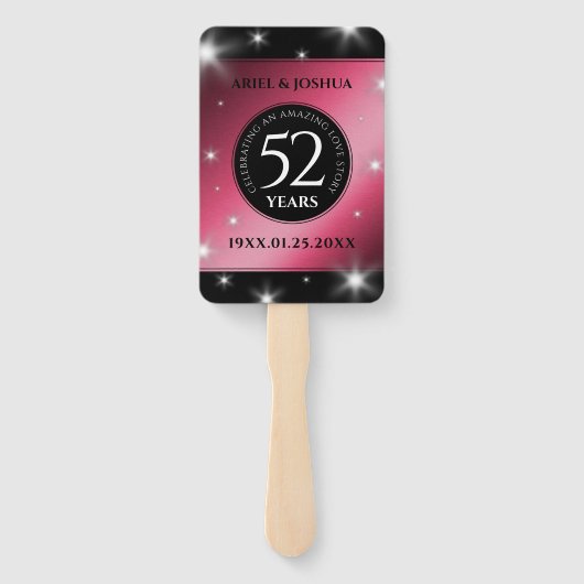 52エレガントnd Star Rubyの結婚記念日 ハンドファン (裏面)