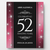 52エレガントnd Star Rubyの結婚記念日 フォトプラーク (正面)