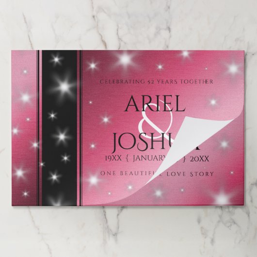 52エレガントnd Star Rubyの結婚記念日 ペーパーパッド (折り畳み)