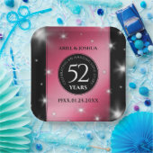 52エレガントnd Star Rubyの結婚記念日 ペーパープレート (パーティー)