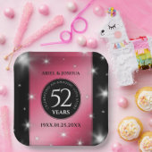 52エレガントnd Star Rubyの結婚記念日 ペーパープレート (パーティー)