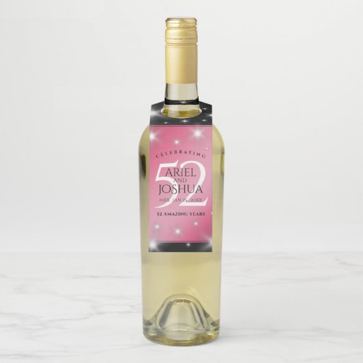 52エレガントnd Star Rubyの結婚記念日 ボトルネックタグ (ボトル)