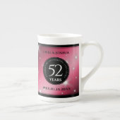 52エレガントnd Star Rubyの結婚記念日 ボーンチャイナマグカップ (右)