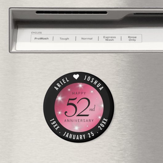 52エレガントnd Star Rubyの結婚記念日 マグネット (インサイチュ (食洗機))