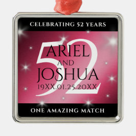 52エレガントnd Star Rubyの結婚記念日 メタルオーナメント