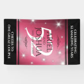 52エレガントnd Star Rubyの結婚記念日 横断幕 (横)