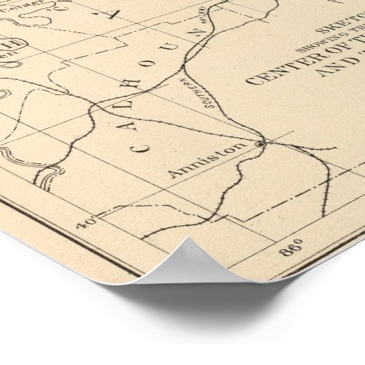 52中央の黒人の人口1880-1900 ポスター (角)