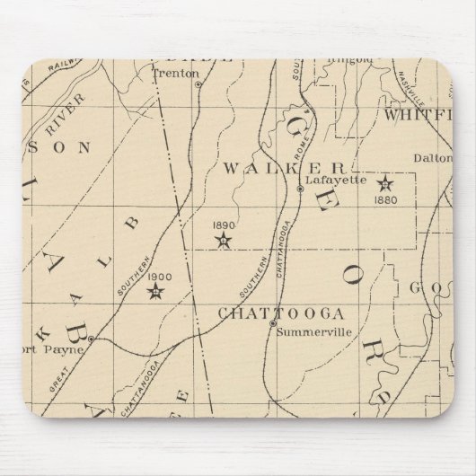 52中央黒人人口1880年-1900年 マウスパッド (正面)