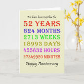 52周年記念マイルストーンカード カード (黄色い花)