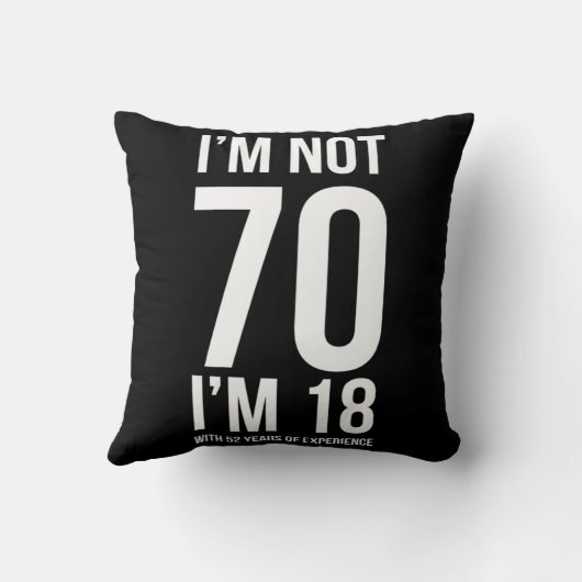 52年の経験を持つ70 IM 18ではなユーモアのあるい クッション (裏面)