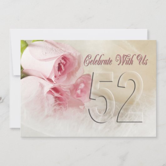 52年の記念日パーティの招待状 招待状 (正面)