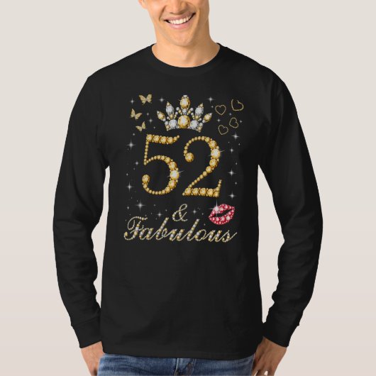 52歳と素晴らしい52誕生日52歳とファブル Tシャツ (正面)