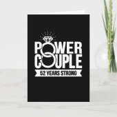 52歳のパワーカップルかわいい52周年 カード (正面)