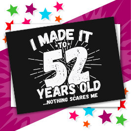 52歳の皮肉なミーム 面白い52歳の誕生日 ポストカード