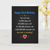 52歳の誕生日おめでとう ユーモアギフト カード (黄色い花)