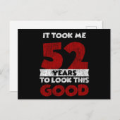 52歳の誕生日おめでとう 見た目もバッチリ 52歳の誕生日 ポストカード (正面/裏面)