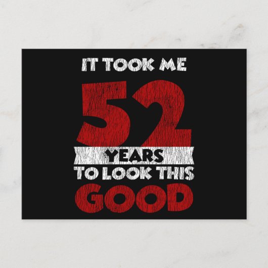52歳の誕生日おめでとう 見た目もバッチリ 52歳の誕生日 ポストカード (正面)