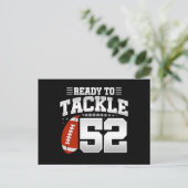 52歳の誕生日をタックル 52年 カップル記念日 ポストカード (スタンド正面)