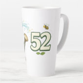 52歳の誕生日ガーデニングコーヒーマグのプレゼント 植物愛 カフェラテマグ (右アングル)