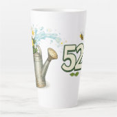 52歳の誕生日ガーデニングコーヒーマグのプレゼント 植物愛 カフェラテマグ (正面)