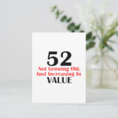 52歳の誕生日デザイン ポストカード (スタンド正面)