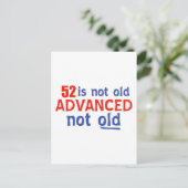 52歳の誕生日デザイン ポストカード (スタンド正面)