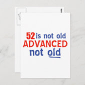 52歳の誕生日デザイン ポストカード (正面/裏面)