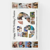 52歳の誕生日パーティーナンバー52フォトコラージュ 横断幕 (縦)