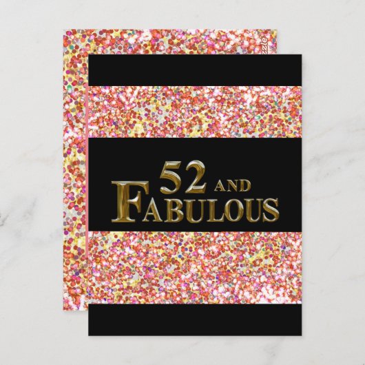 52歳の誕生日 ポストカード (正面/裏面)