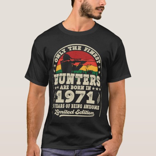 52歳の鹿狩りハンターズヴィンテージ1971 52nd tシャツ (正面)