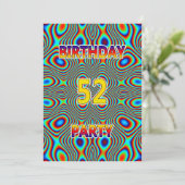 52歳サイケデリックの誕生日パーティーへの招待 招待状 (スタンド正面)