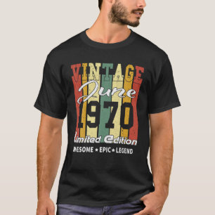 52歳ヴィンテージ1970年6月限定52T Tシャツ