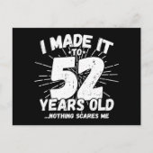 52歳皮肉なミーム 面白い52歳の誕生日 ポストカード (正面)