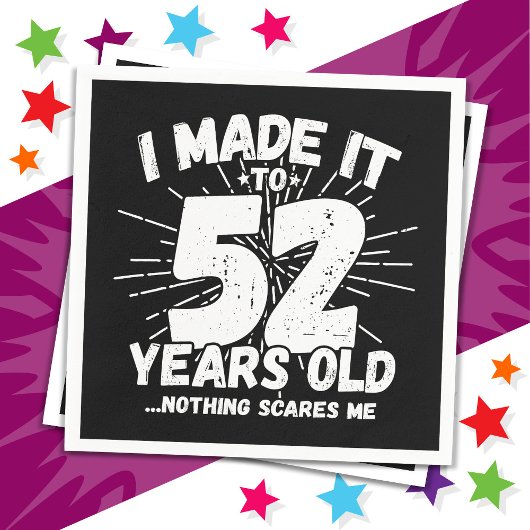 52歳皮肉ミームおもしろい52誕生日 スタンダードカクテルナプキン