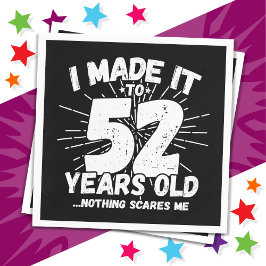 52歳皮肉ミームおもしろい52誕生日 スタンダードカクテルナプキン