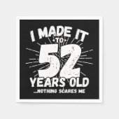 52歳皮肉ミームおもしろい52誕生日 スタンダードカクテルナプキン (正面)