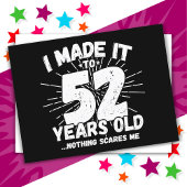 52歳皮肉ミームおもしろい52誕生日 ポストカード