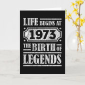 52歳1973年誕生伝説52誕生日 カード (黄色い花)